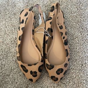 Old Navy Sling Back Flats: Cheetah/Animal Print